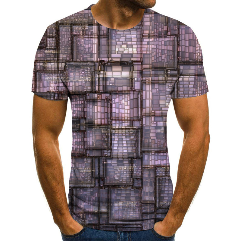 Men's T-shirt summer casual top D printing t-shirt men's