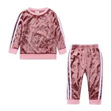 Boy Girl Striped Sweatshirts Hoodies Children Fashion Hoodless Clothes Teenager Spring Casual Tracksuit 4-14Y