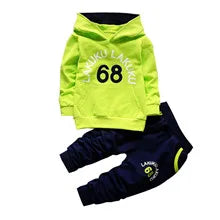 Boy Girl Striped Sweatshirts Hoodies Children Fashion Hoodless Clothes Teenager Spring Casual Tracksuit 4-14Y