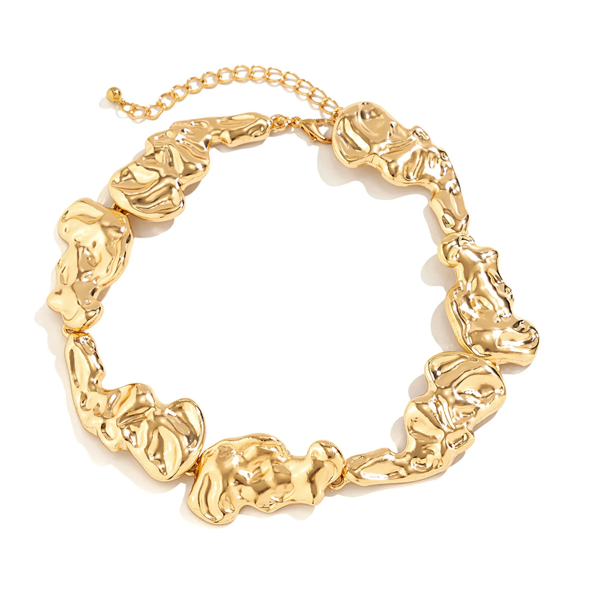 Big Metal Thick Choker Necklace for Women Trendy Chunky Collar on Neck Accessories Fashion Jewelry Female