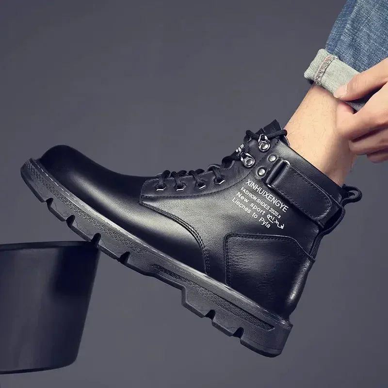 High Top Comfort Work Boots Mens Shoes WaterProof Chaussures Pour Hommes
