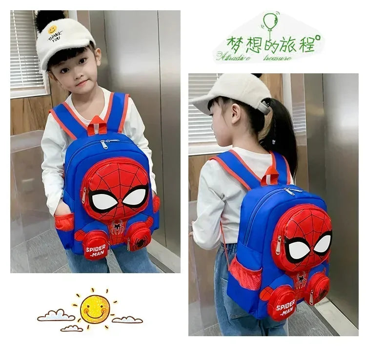 Spiderman Backpacks Super Heroes Shoulder Bag 3D Three-Dimensional