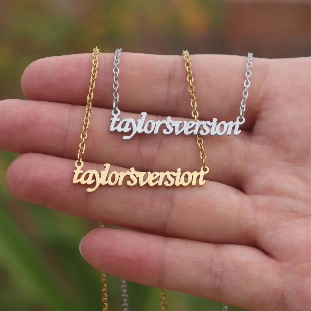 Stainless Steel Taylor Choker Necklace Jewelry Folklore Reputation Necklaces Lover Fearless Collier Acier Inoxydables Femme