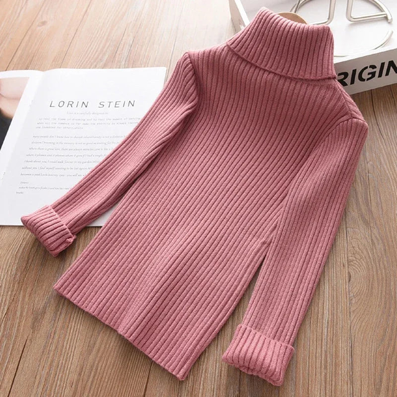 2024 New Sweater 1-9Yrs Kids Pullover Winter Knitted Bottoming Boys Sweaters