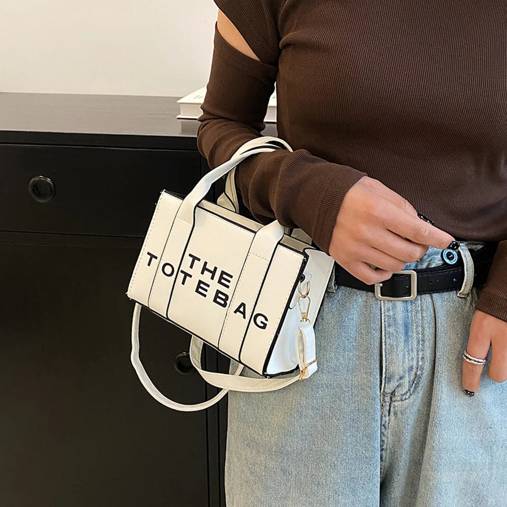 Trendy PU Leather Handbag, Top Handle Satchel Purse, Casual Crossbody Bag Casual Simple Shoulder Bag