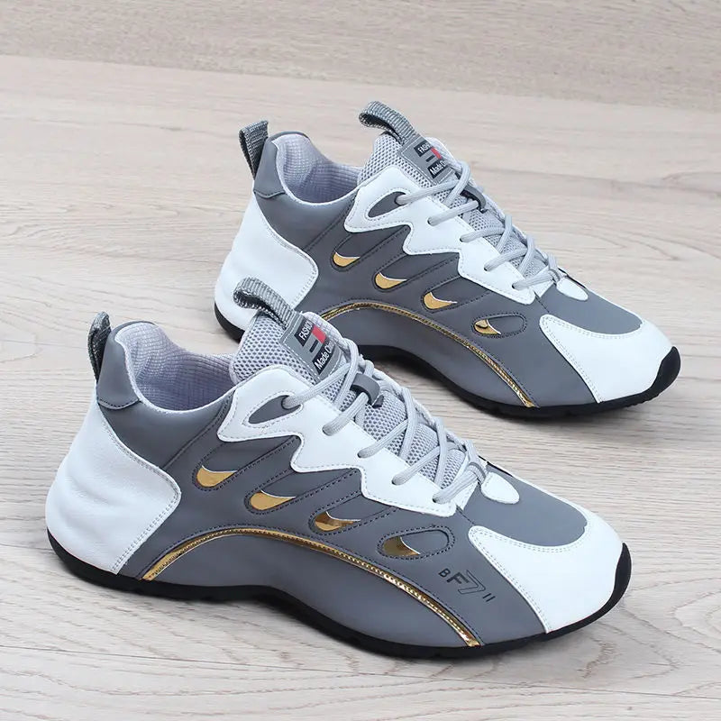 Light Soft Breathable Vulcanize Shoes High Quality Soft Leather Sneakers