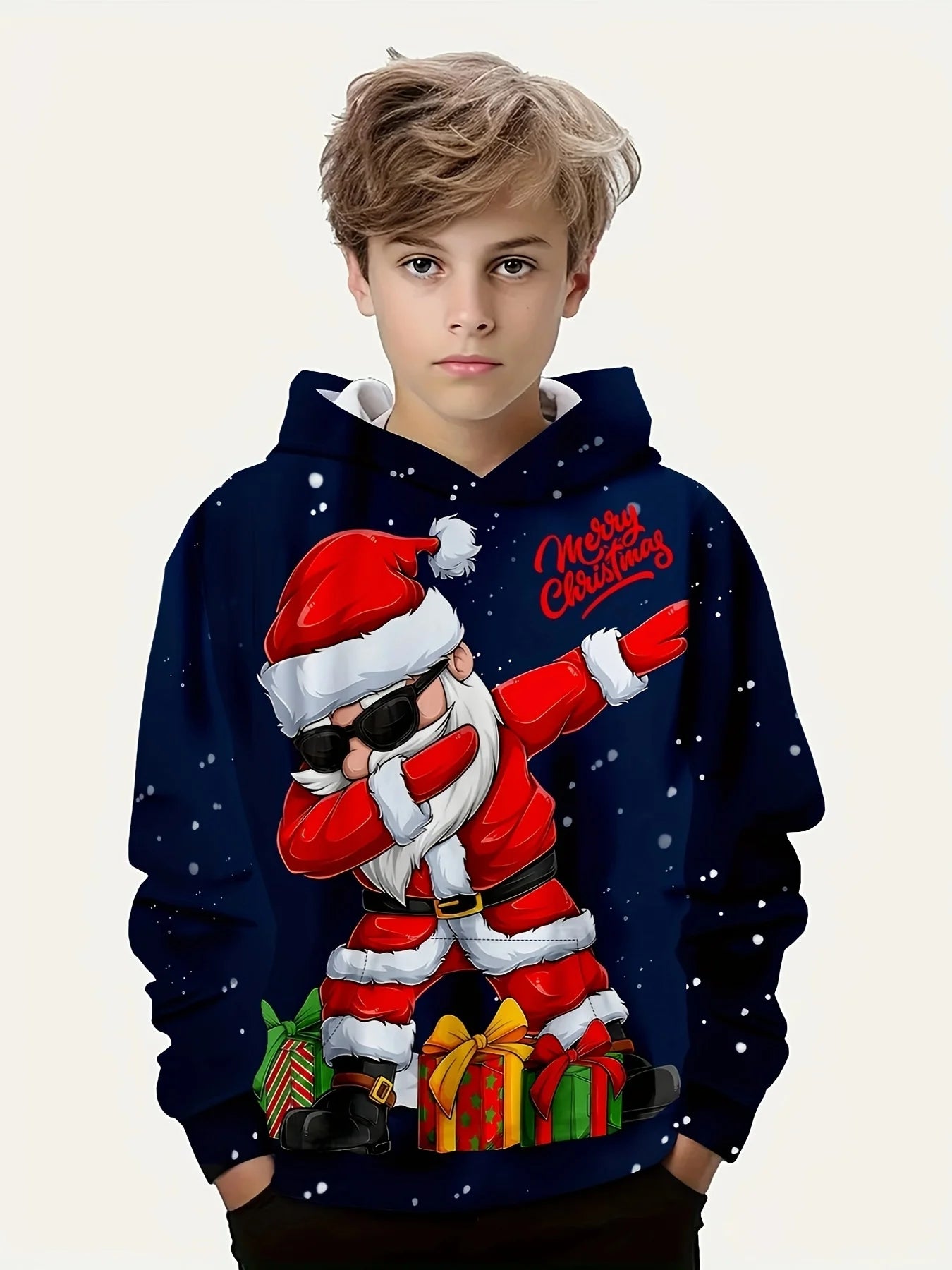 Children's Clothing Hoodies Long Sleeve Tops Christmas Streetwear