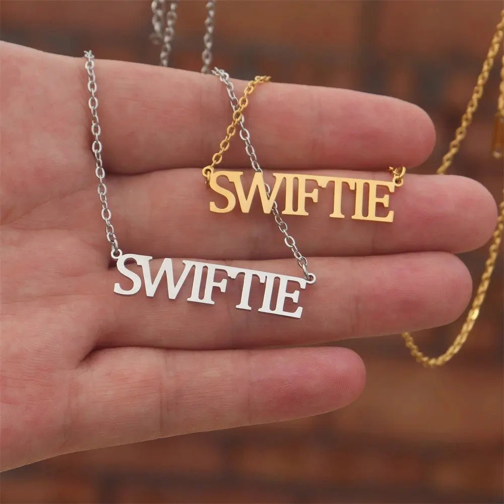 Stainless Steel Taylor Choker Necklace Jewelry Folklore Reputation Necklaces Lover Fearless Collier Acier Inoxydables Femme