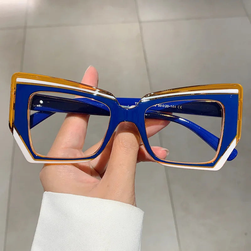 Anti Blue Light Optical Irregular Square Glasse Multicolour Eyewear Frame