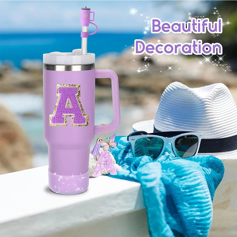 6PCS Cup Accessories Set for Stanley Cup 40oz tumbler with handle Including Silicone Straw Topper and Boot, Spill Proof Stopper