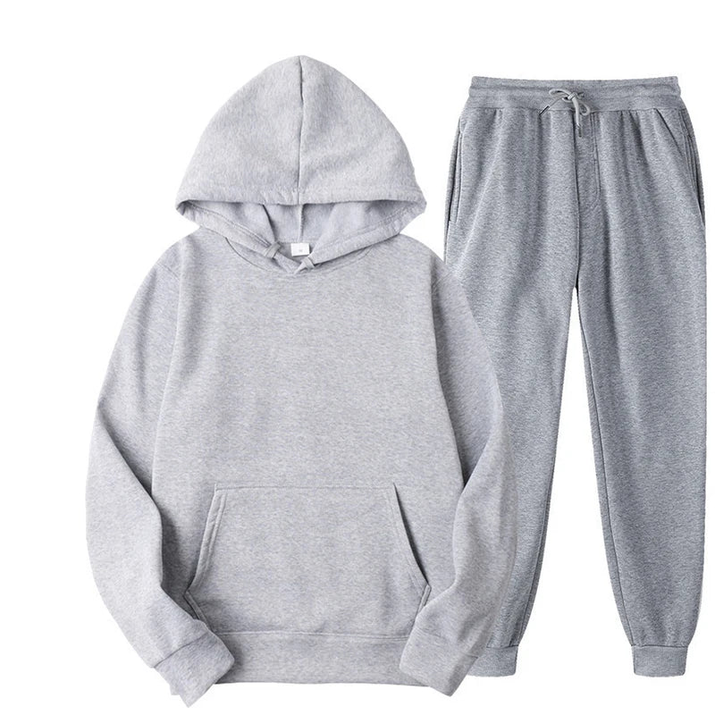 Winter Men's and Women's Sweater Set KING QUEEN Loose Relaxed Hooded Print Couple Set