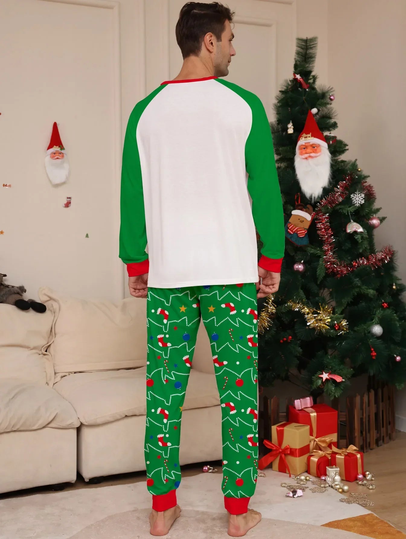 Christmas Sets Family Matching Outfits Mommy and Me Xmas Pj's Clothes Tops+Pants