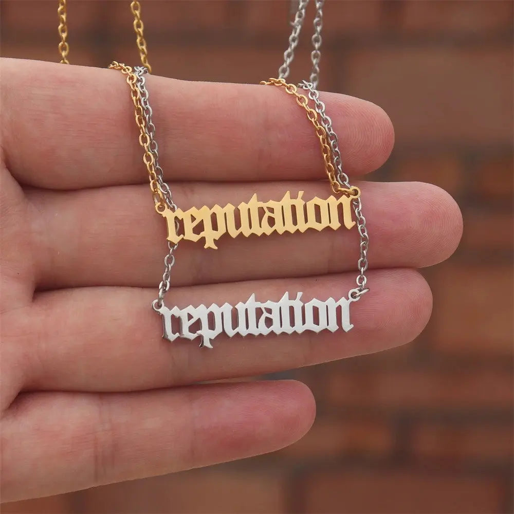 Stainless Steel Taylor Choker Necklace Jewelry Folklore Reputation Necklaces Lover Fearless Collier Acier Inoxydables Femme