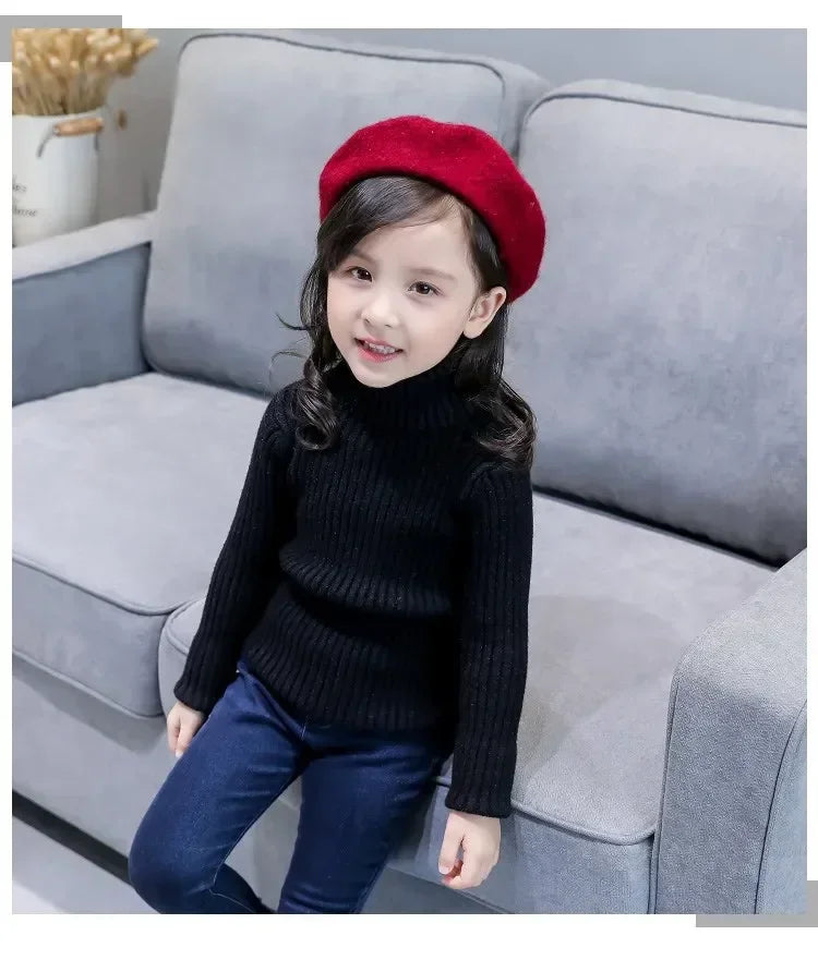 2024 New Sweater 1-9Yrs Kids Pullover Winter Knitted Bottoming Boys Sweaters
