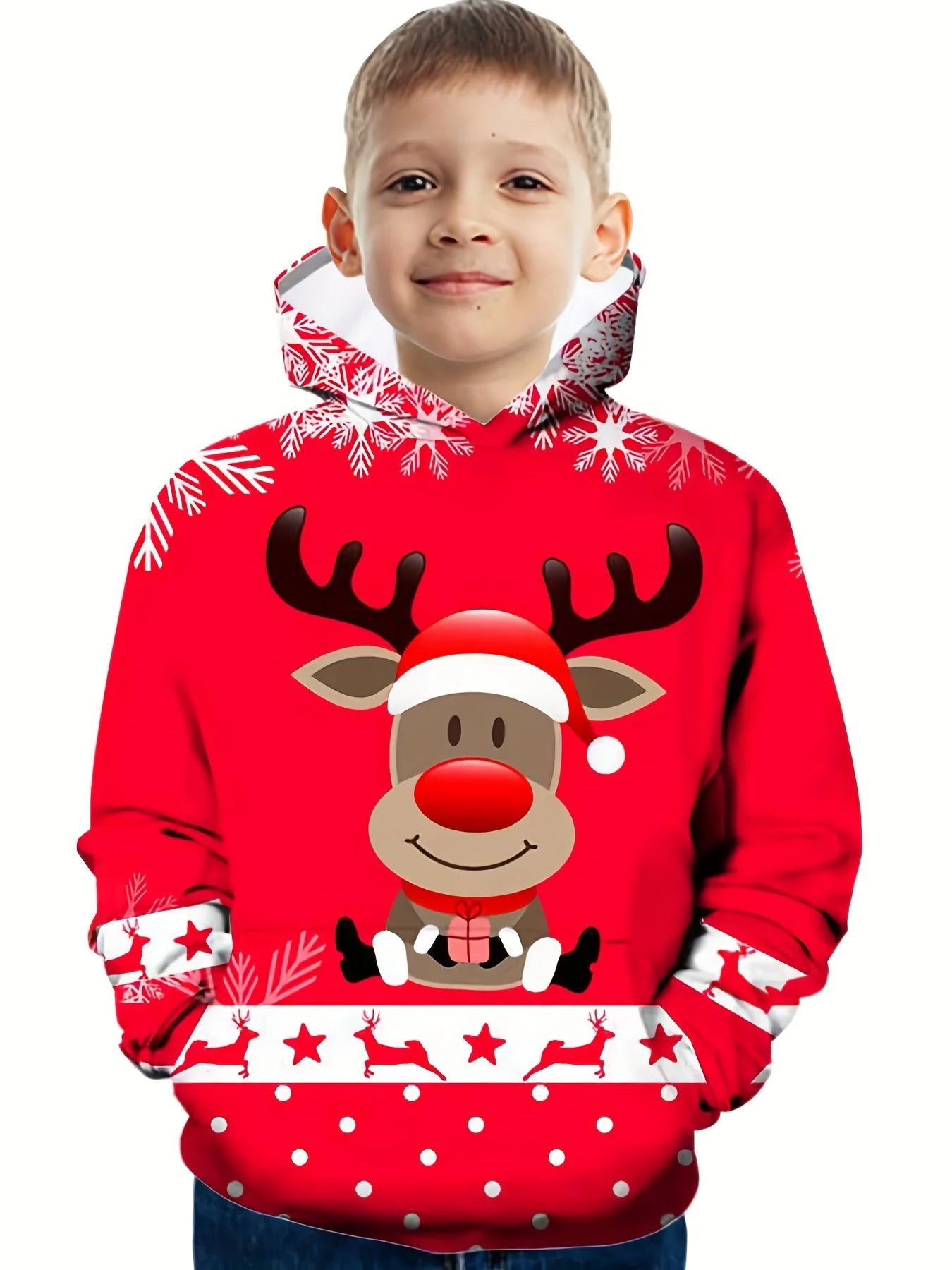 Children's Clothing Hoodies Long Sleeve Tops Christmas Streetwear