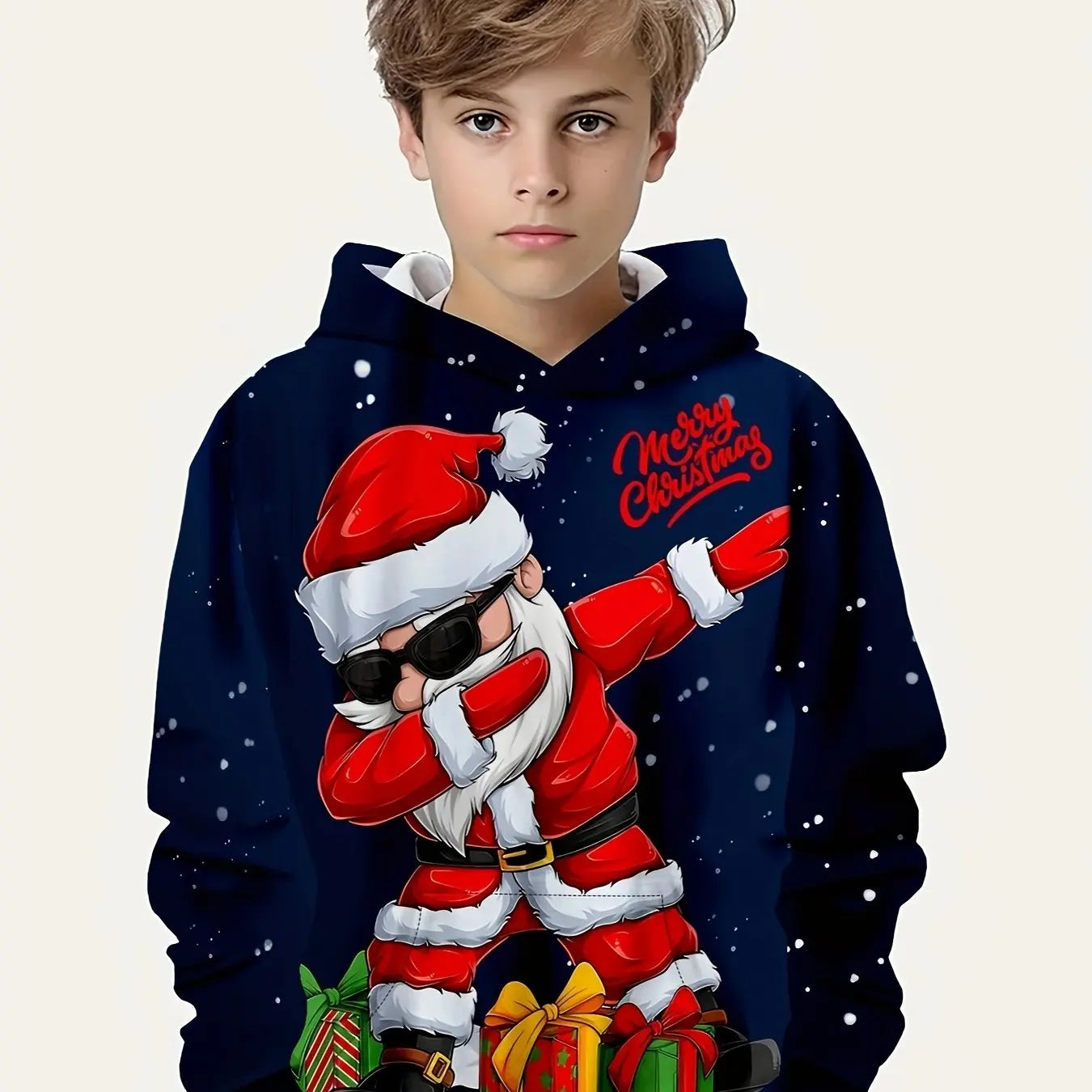 Children's Clothing Hoodies Long Sleeve Tops Christmas Streetwear