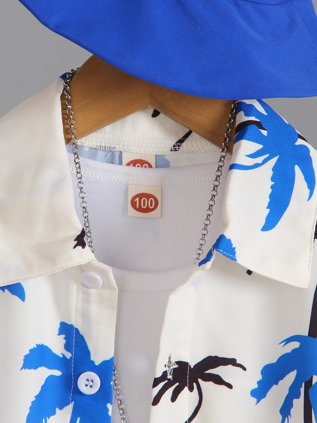 Three-piece summer 2 to 7-year-old boys and girls print short-sleeved shirt