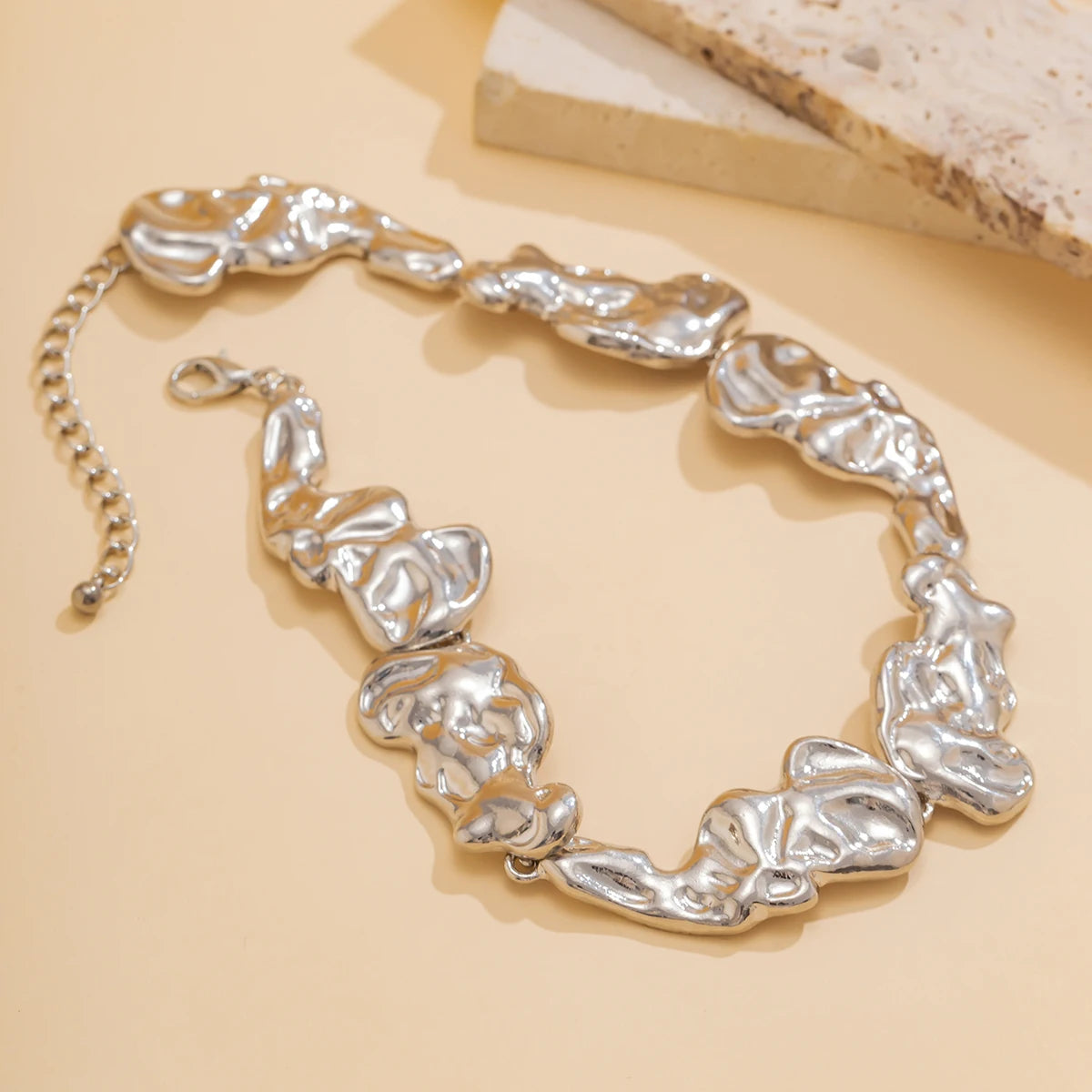 Big Metal Thick Choker Necklace for Women Trendy Chunky Collar on Neck Accessories Fashion Jewelry Female