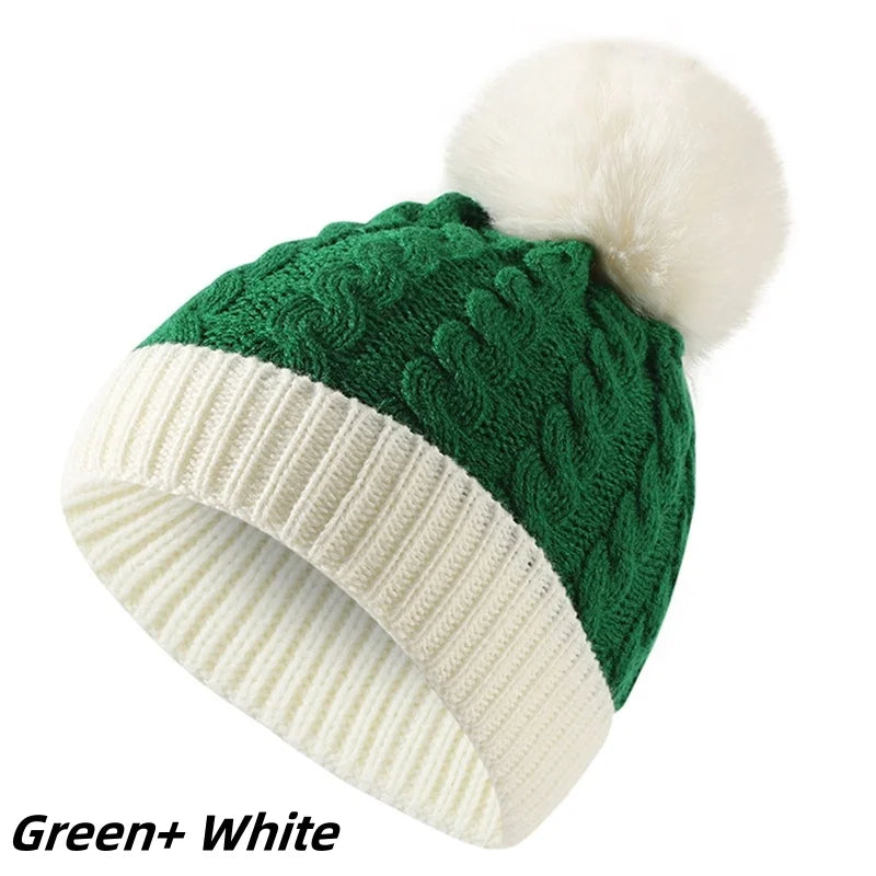 Christmas Santa New Year Hat Winter Warm Crochet 2 Sizes For Adult Kids