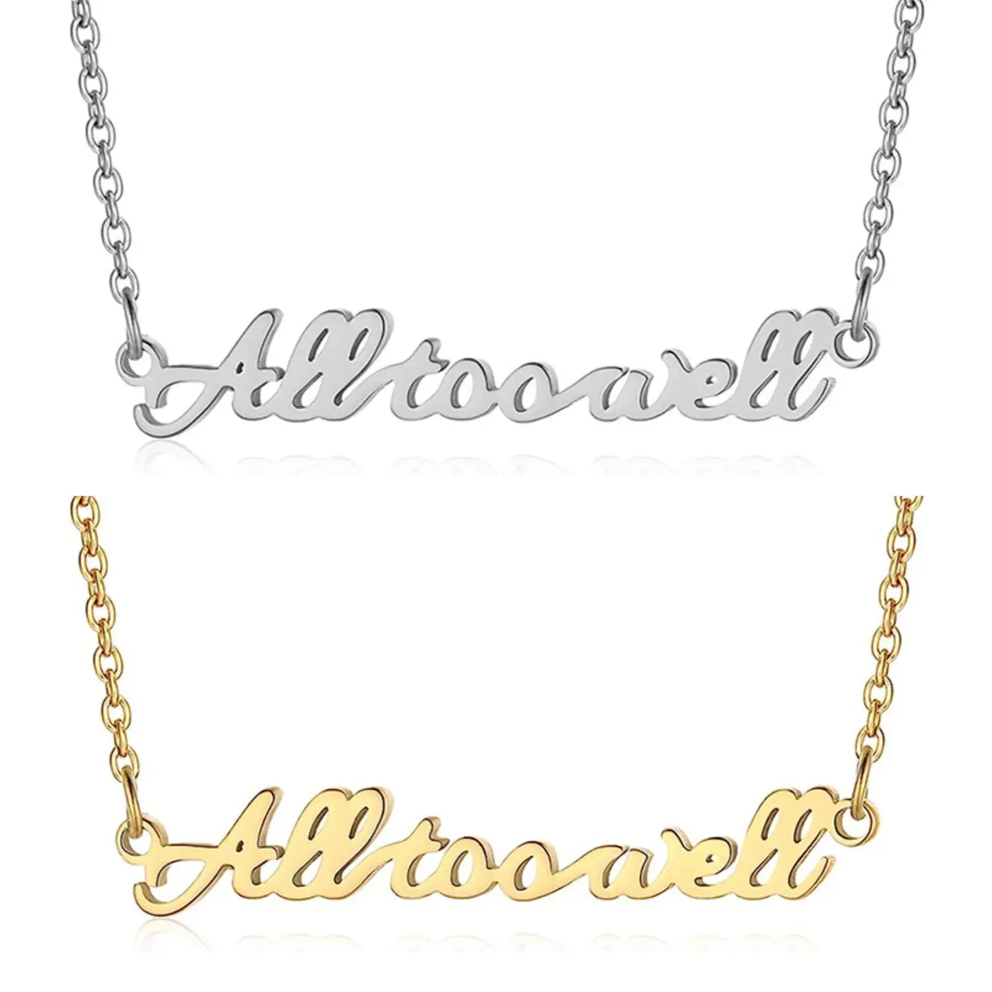 Stainless Steel Taylor Choker Necklace Jewelry Folklore Reputation Necklaces Lover Fearless Collier Acier Inoxydables Femme