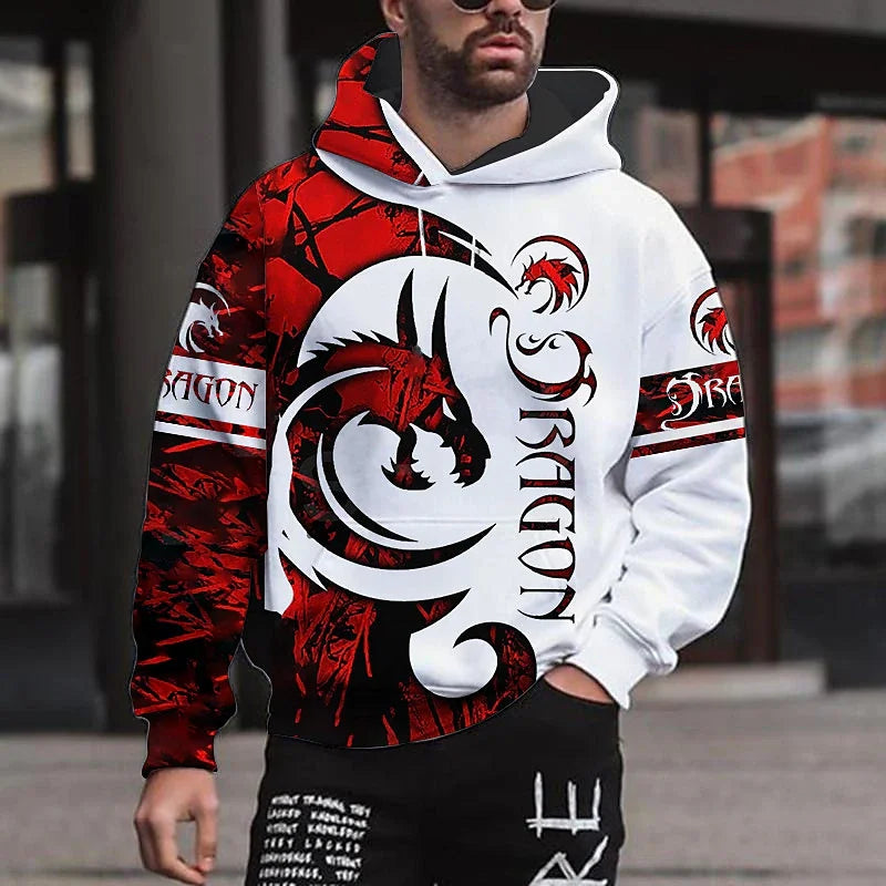 Men's Hoodie 3D Printed sweatshirts outdoors Long Sleeve for Men