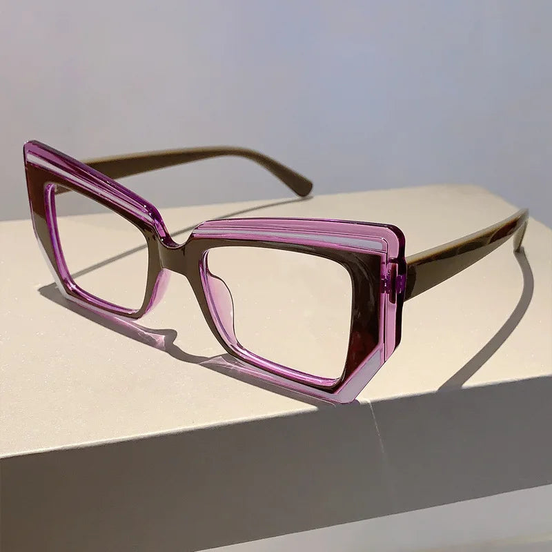 Anti Blue Light Optical Irregular Square Glasse Multicolour Eyewear Frame