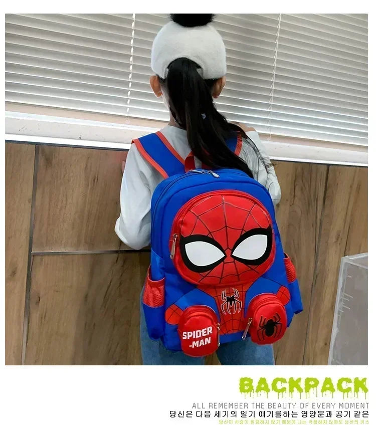 Spiderman Backpacks Super Heroes Shoulder Bag 3D Three-Dimensional