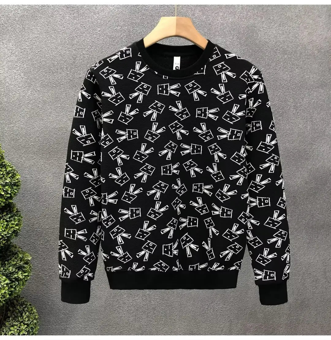 Autumn New Men's Sweatshirts Hoodies Harajuku High Street Full Graphic Top High Quality Not Fading Long Sleeved T-shirts 2024