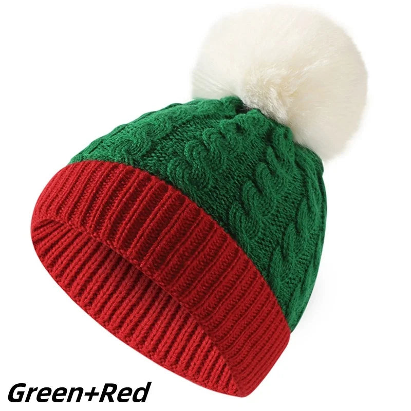 Christmas Santa New Year Hat Winter Warm Crochet 2 Sizes For Adult Kids