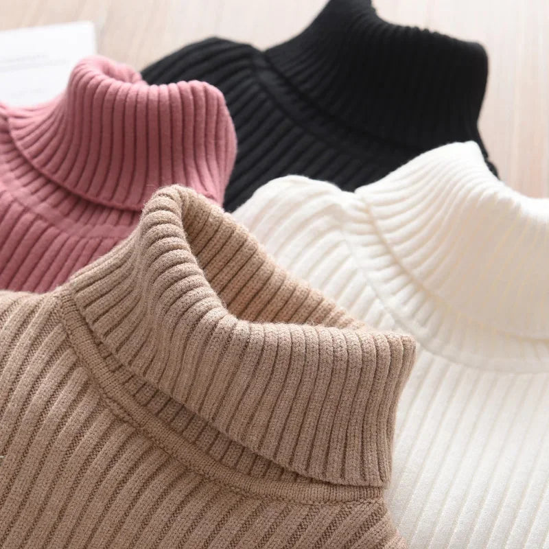 2024 New Sweater 1-9Yrs Kids Pullover Winter Knitted Bottoming Boys Sweaters