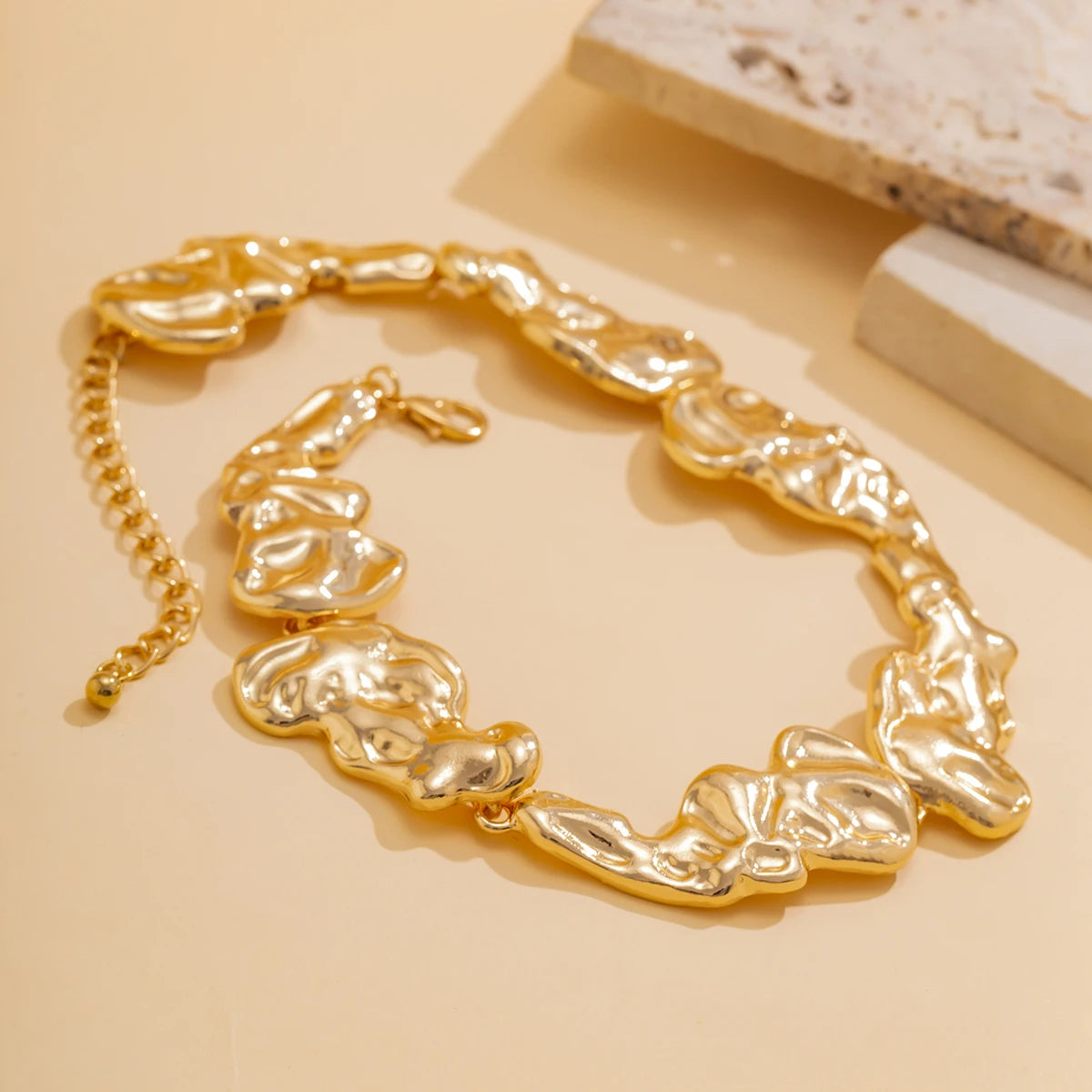 Big Metal Thick Choker Necklace for Women Trendy Chunky Collar on Neck Accessories Fashion Jewelry Female