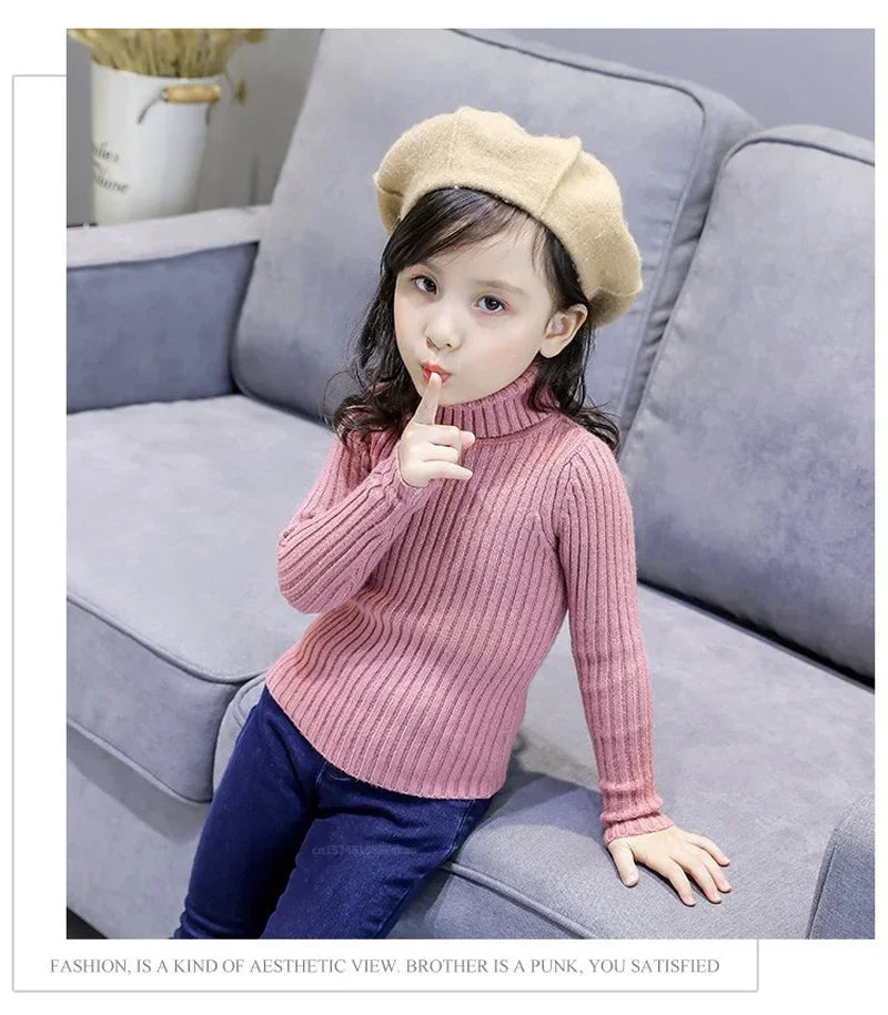 2024 New Sweater 1-9Yrs Kids Pullover Winter Knitted Bottoming Boys Sweaters