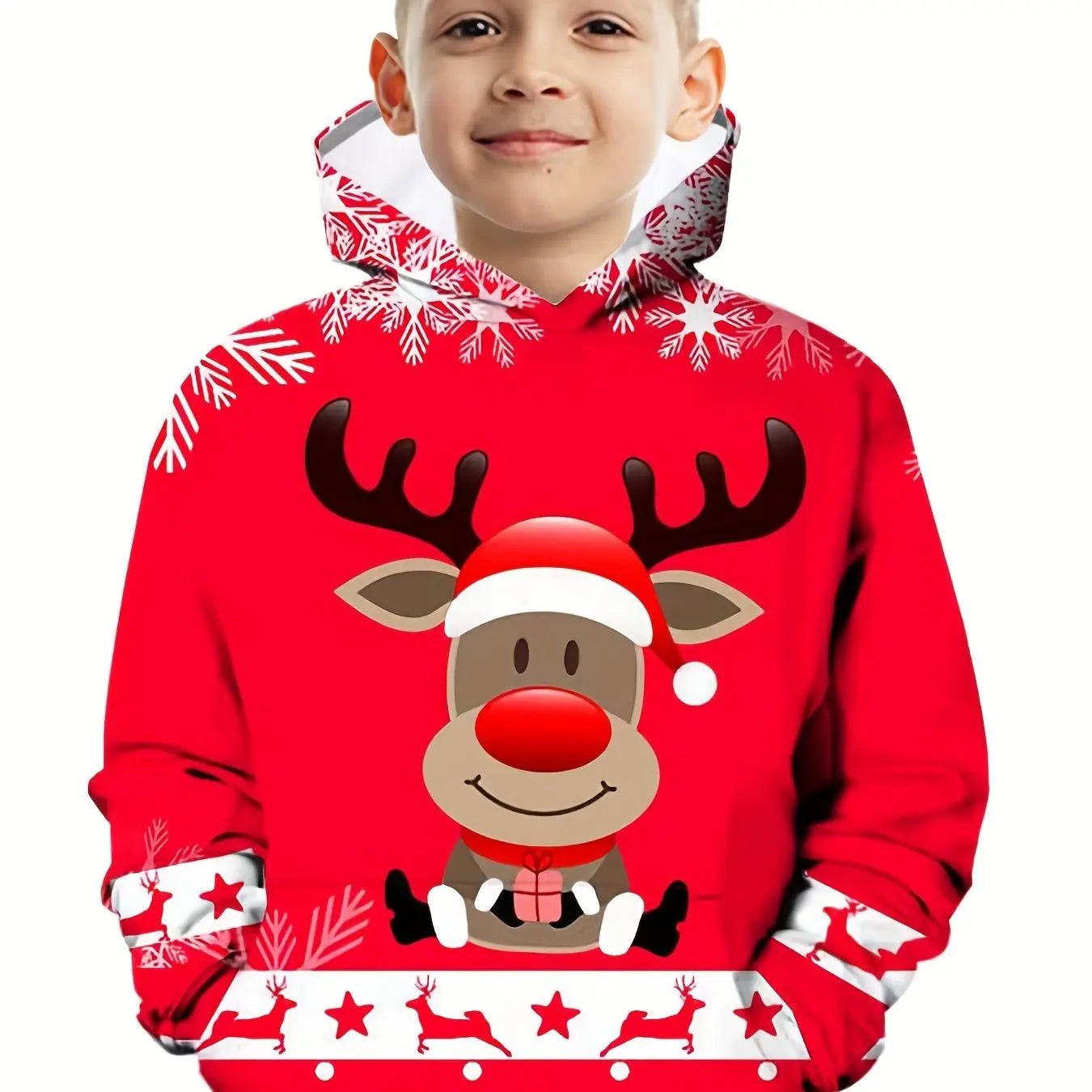 Children's Clothing Hoodies Long Sleeve Tops Christmas Streetwear