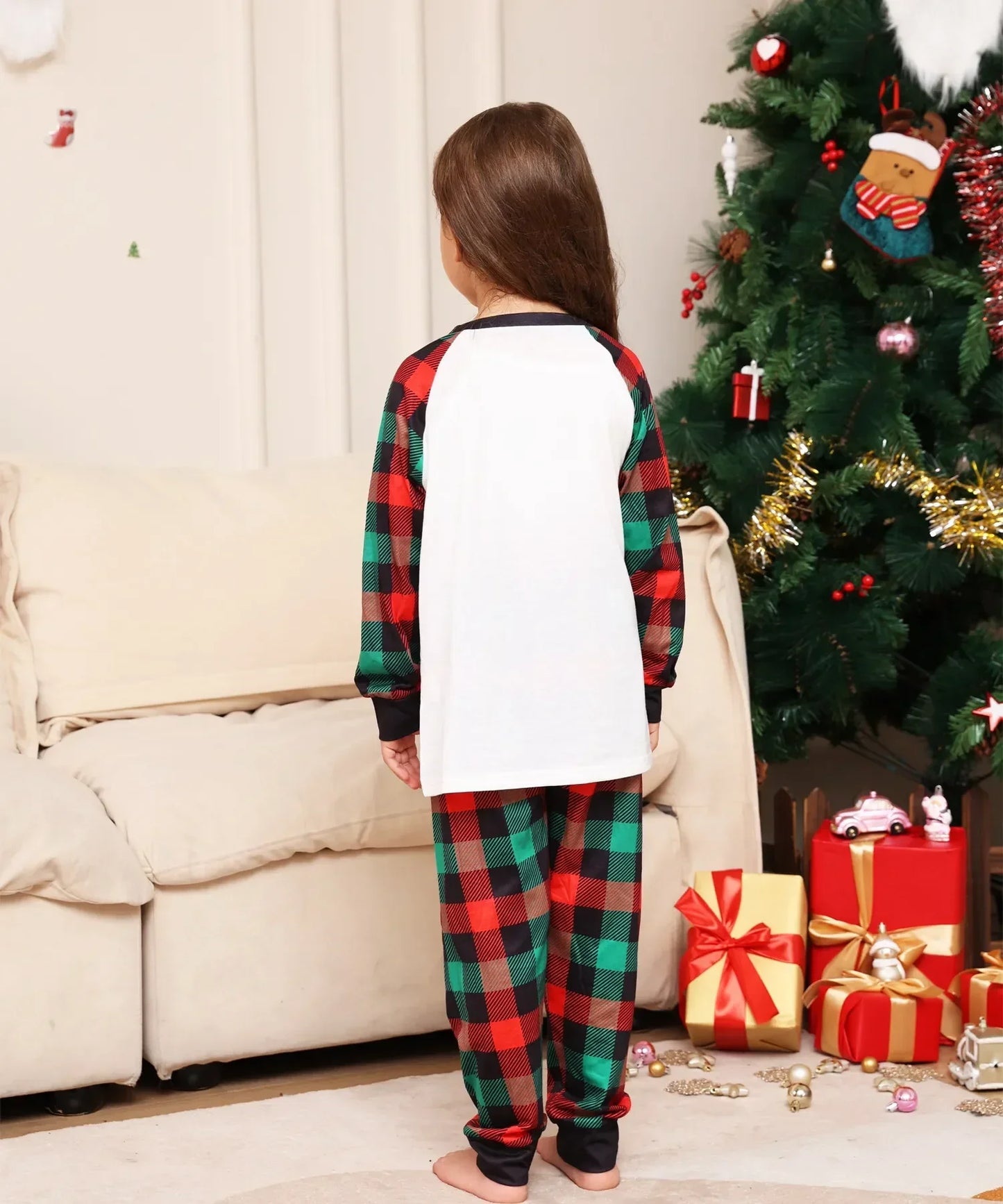 Christmas Matching Outfits Cartoon Print Clothing Pajamas Set for Adult Kids Cute Pyjamas Sleepwear Suit
