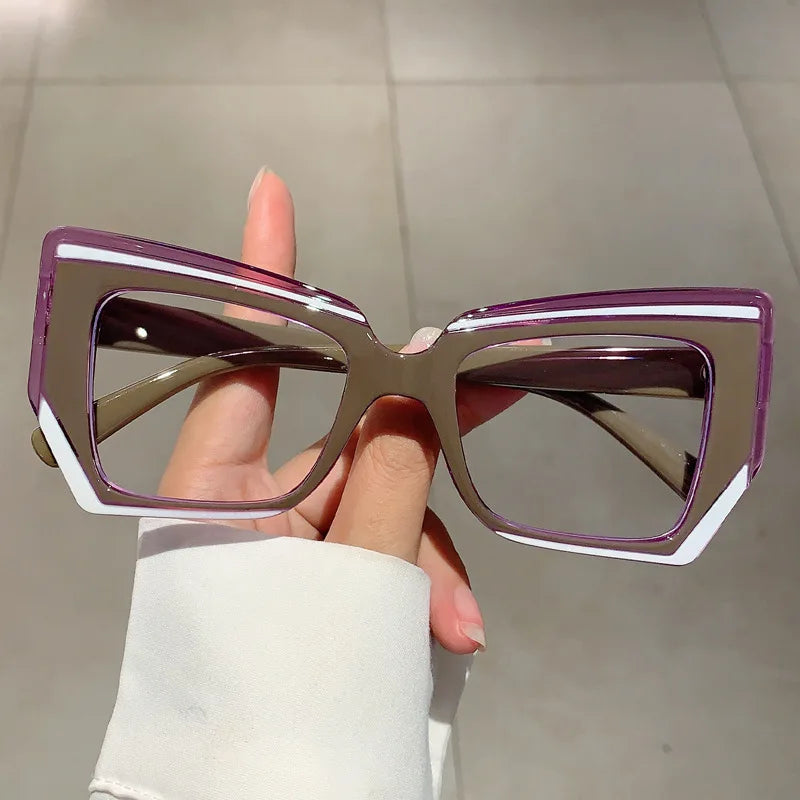 Anti Blue Light Optical Irregular Square Glasse Multicolour Eyewear Frame