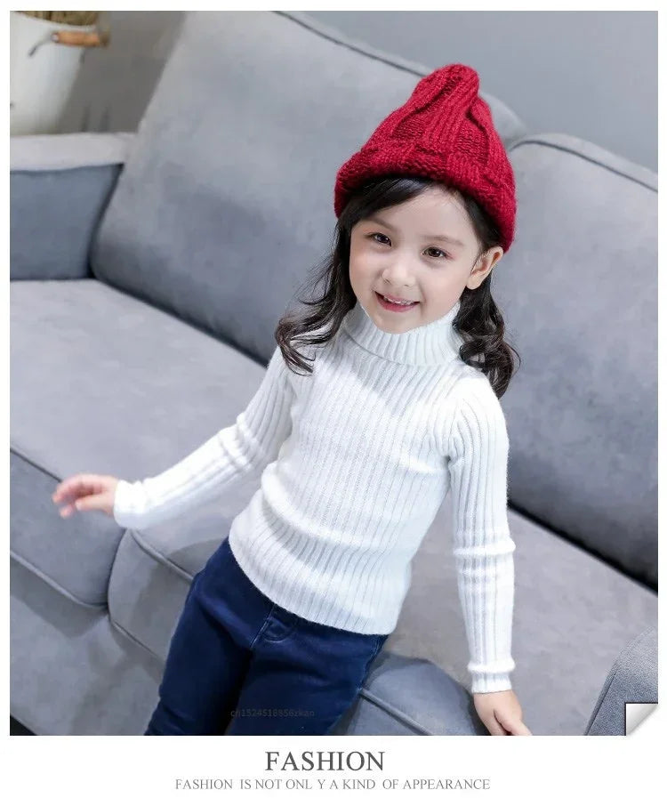 2024 New Sweater 1-9Yrs Kids Pullover Winter Knitted Bottoming Boys Sweaters
