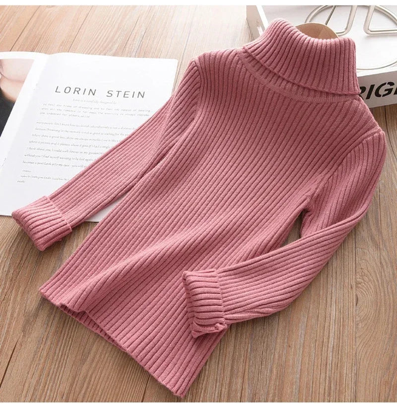 2024 New Sweater 1-9Yrs Kids Pullover Winter Knitted Bottoming Boys Sweaters