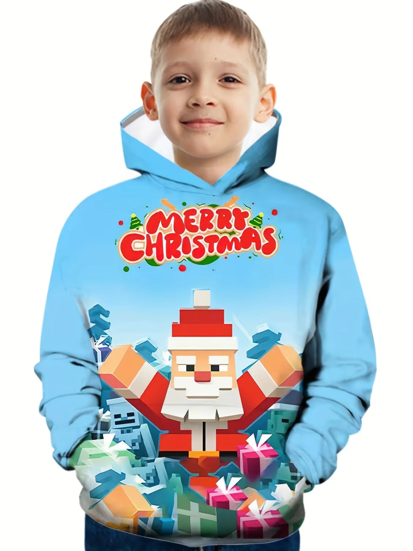 Children's Clothing Hoodies Long Sleeve Tops Christmas Streetwear