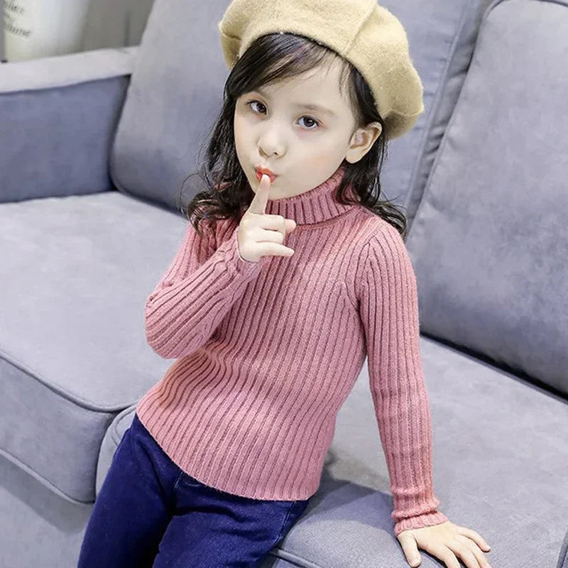 2024 New Sweater 1-9Yrs Kids Pullover Winter Knitted Bottoming Boys Sweaters