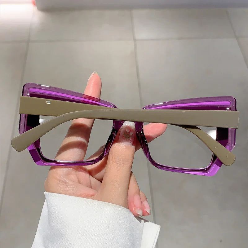 Anti Blue Light Optical Irregular Square Glasse Multicolour Eyewear Frame