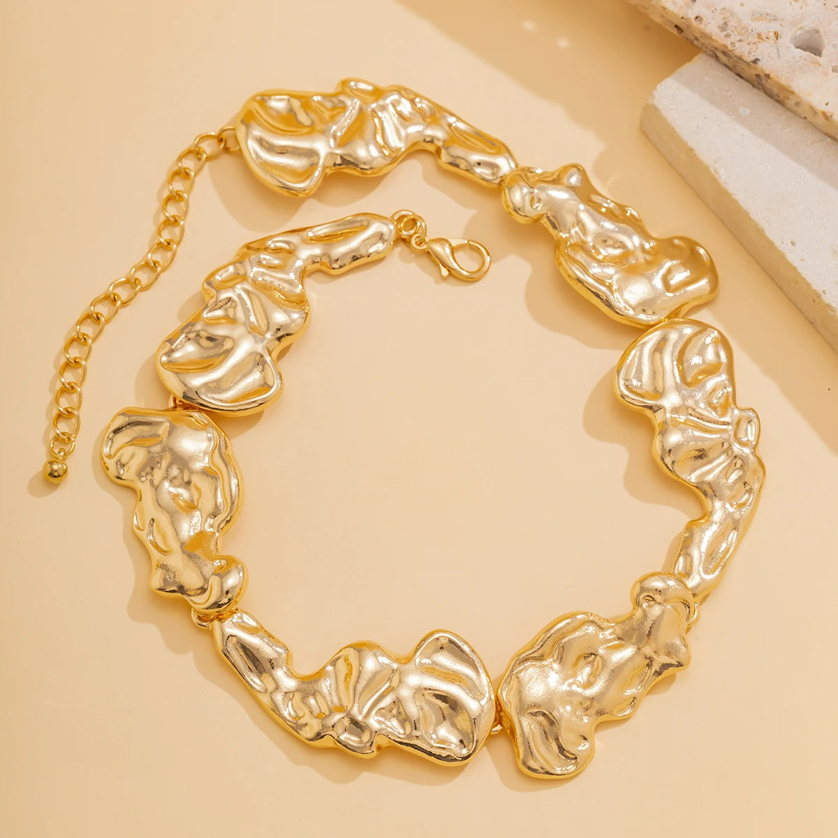 Big Metal Thick Choker Necklace for Women Trendy Chunky Collar on Neck Accessories Fashion Jewelry Female