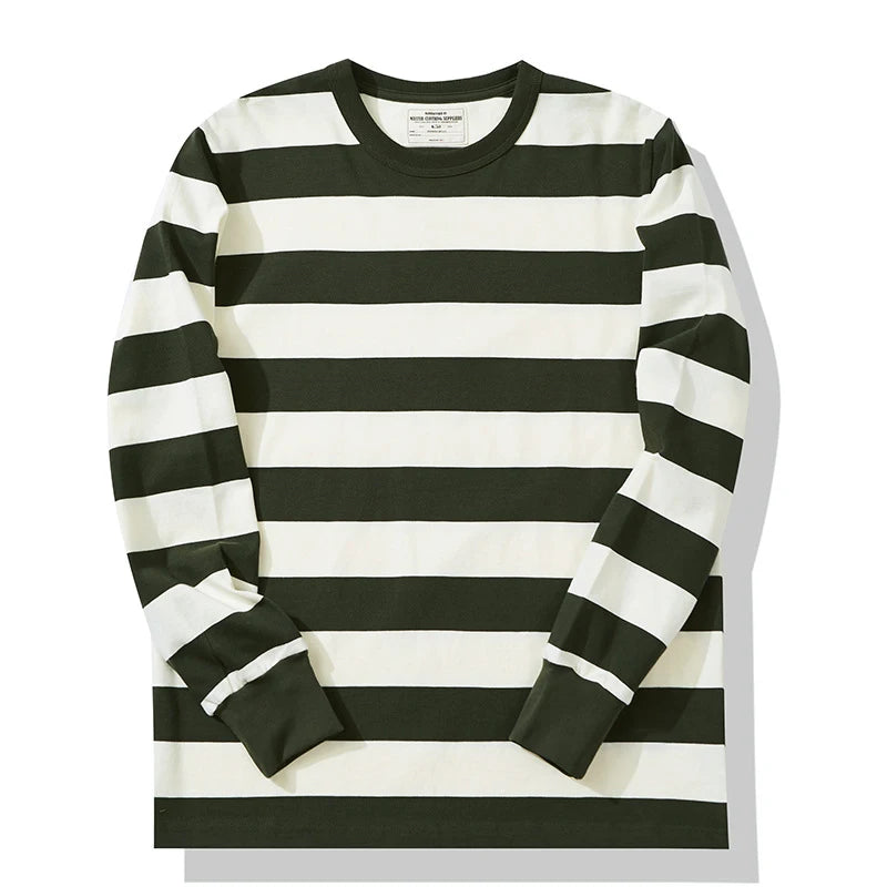 Men Fashion Comfortable Cotton Long Sleeve T-shirt Leisure O-neck Pullover Autumn Loose Tops