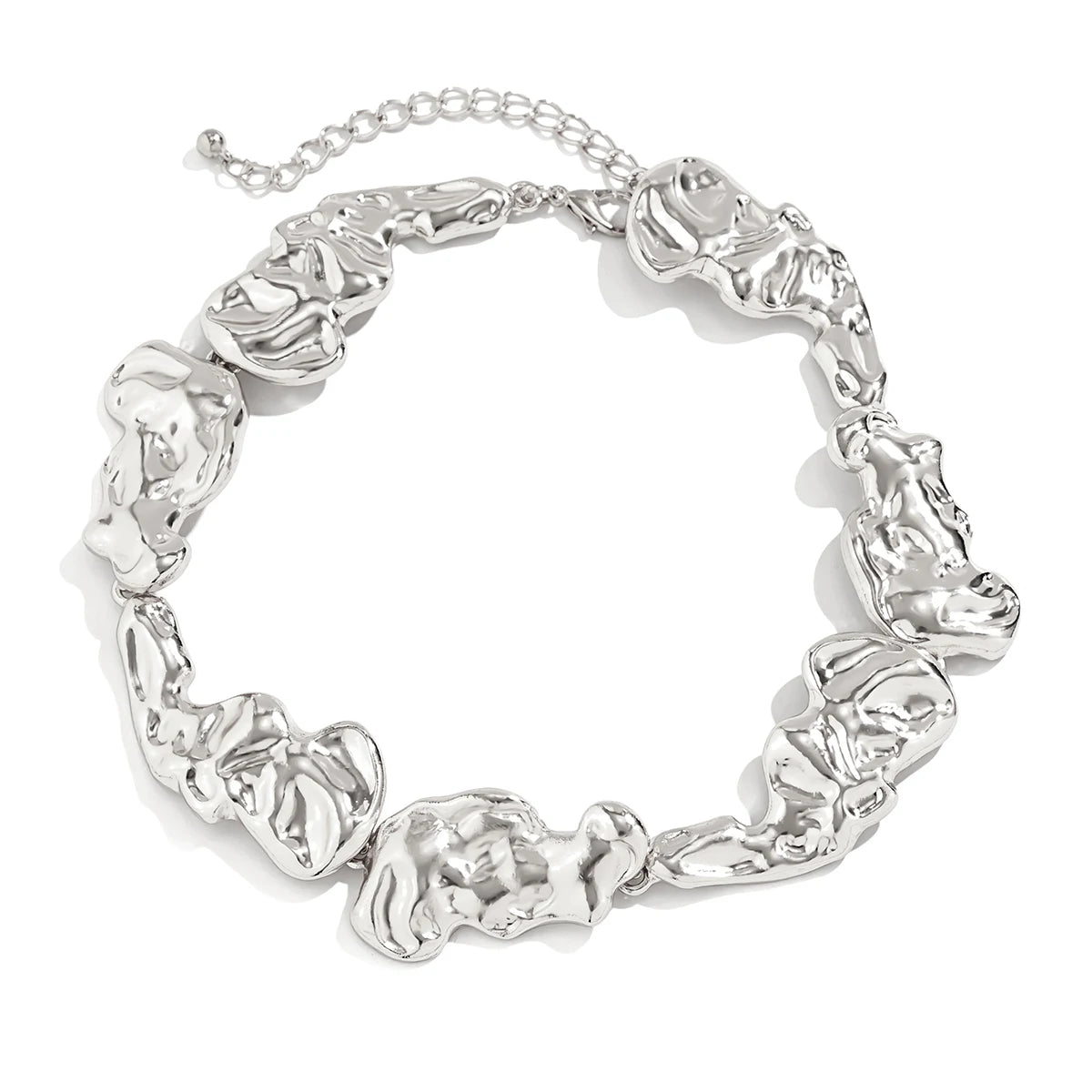 Big Metal Thick Choker Necklace for Women Trendy Chunky Collar on Neck Accessories Fashion Jewelry Female