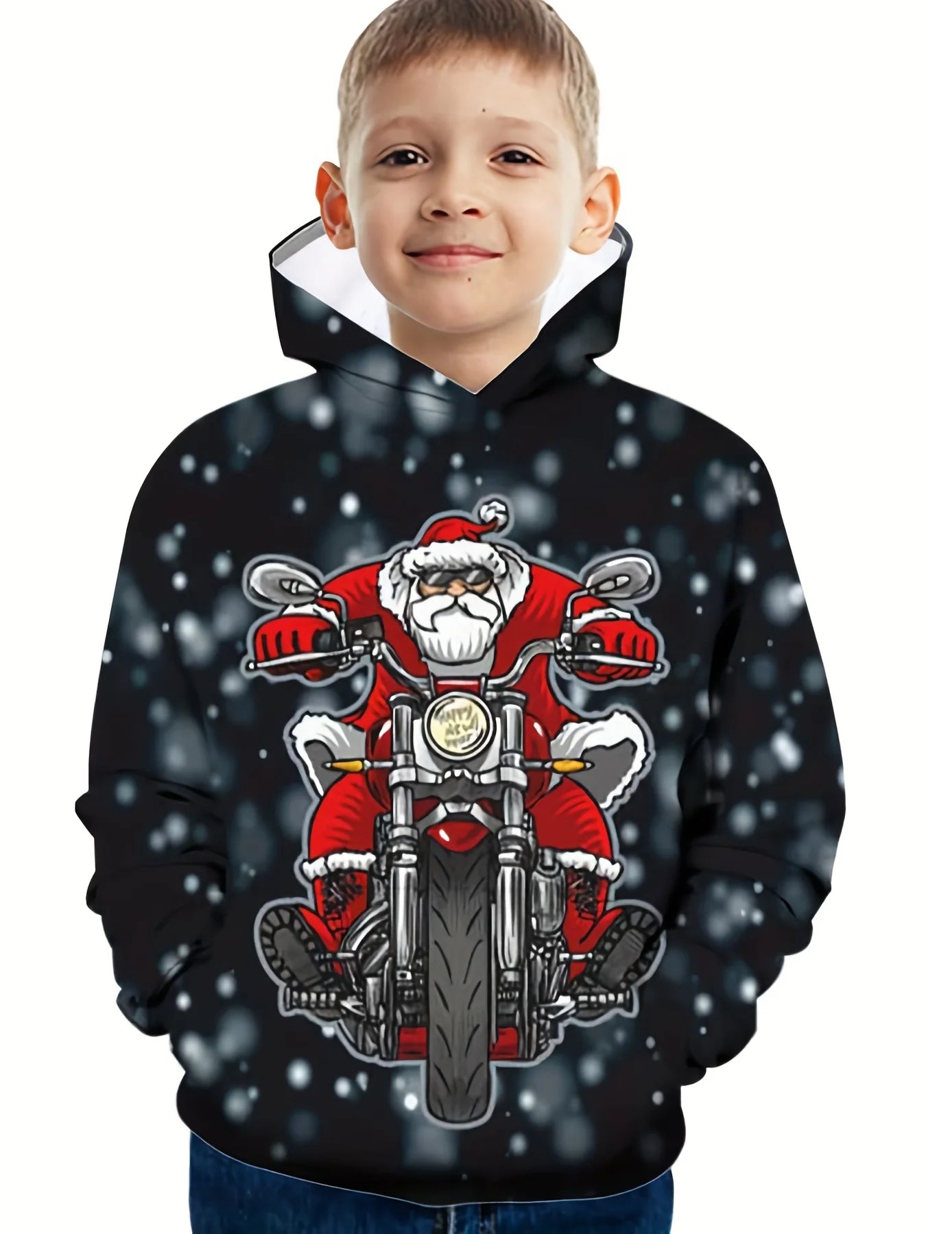 Children's Clothing Hoodies Long Sleeve Tops Christmas Streetwear