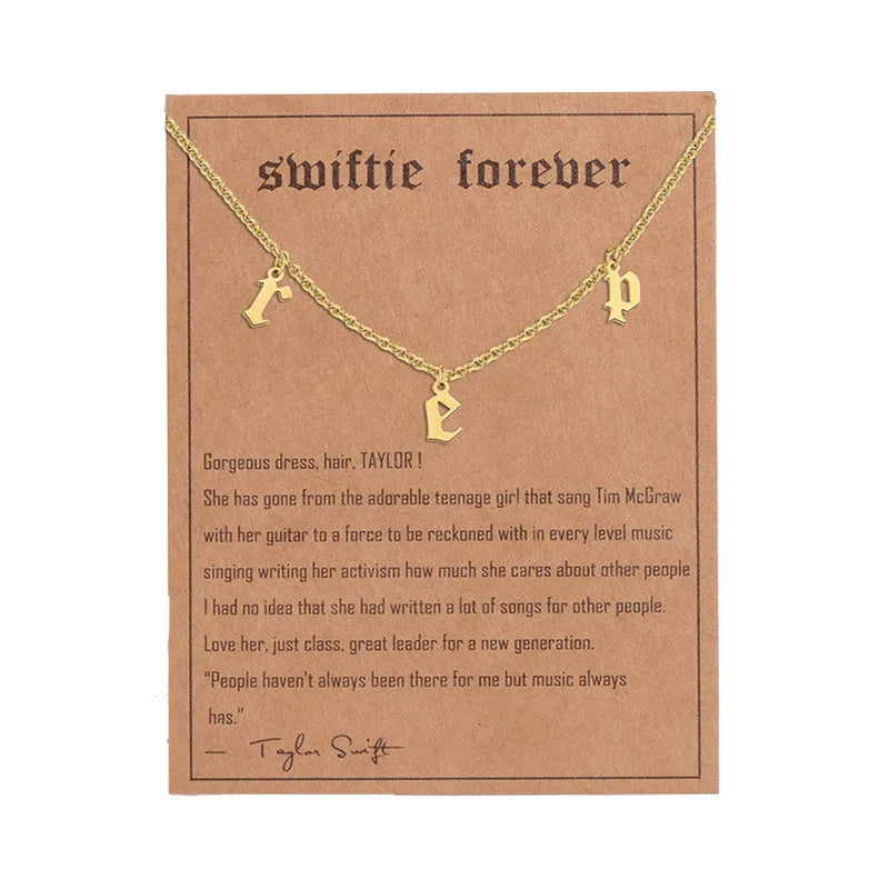 Stainless Steel Taylor Choker Necklace Jewelry Folklore Reputation Necklaces Lover Fearless Collier Acier Inoxydables Femme