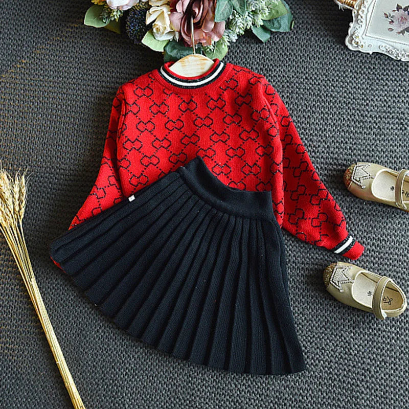 2023 Girls Winter Clothes 2 Pcs Clothing Suit Spring Outfits for Kids Girl's Clothes