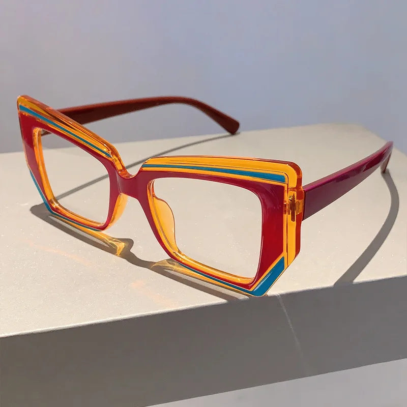 Anti Blue Light Optical Irregular Square Glasse Multicolour Eyewear Frame