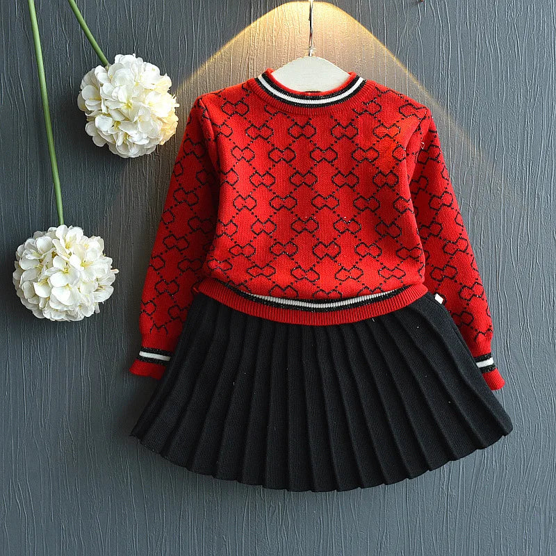 2023 Girls Winter Clothes 2 Pcs Clothing Suit Spring Outfits for Kids Girl's Clothes