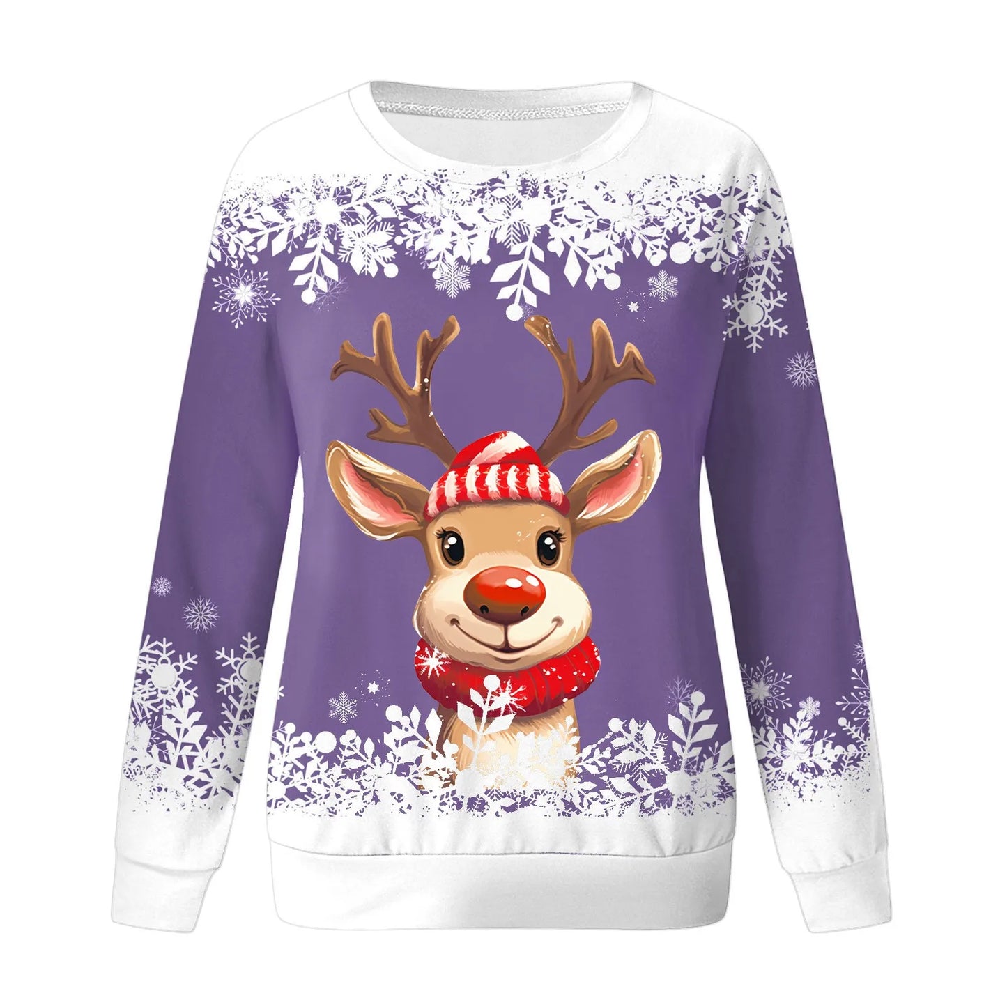 Teen Girls Long Sleeve Crewneck Sweatshirt Sweaters Graphic Xmas