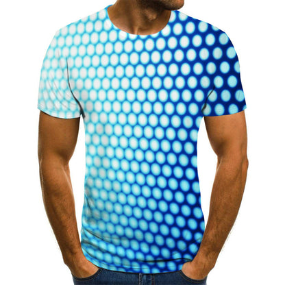 Men's T-shirt summer casual top D printing t-shirt men's